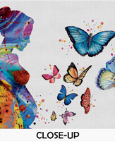 Pregnant Mom and Butterflies Watercolor Print Pregnancy Gift Butterfly Obstetrician Nursing Baby Shower New Mum Art Clinic Midwife Gift-1330 - CocoMilla