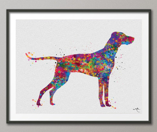 Hungarian Vizsla Dog Watercolor Print Pet Gift Dog Love Puppy Friend Dog Dog Art Customizable Animal Poster Vizsla Magyar Dog Poster-1116 - CocoMilla