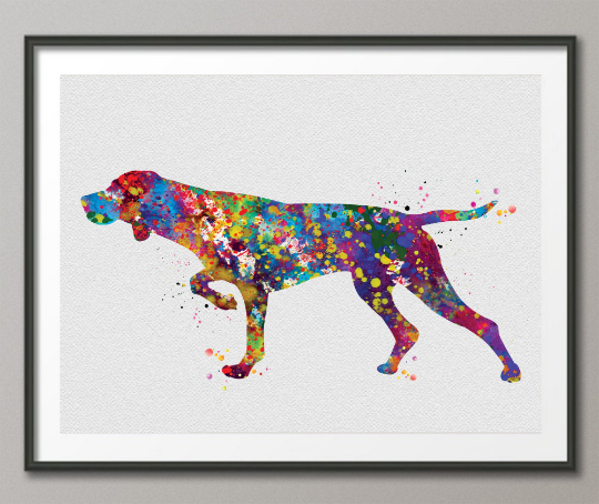 Hungarian Vizsla Dog Watercolor Print Magyar Dog Pet Gift Dog Love Puppy Friend Dog Art Customizable Animal Poster Vizsla Poster Dogart-1453 - CocoMilla