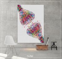 Synapse Receptor Watercolor Print Science Poster Neurology Art Neuroscience Medical Art Brain Graduation Gift Clinic Office Decor Gift-1337 - CocoMilla