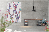 DNA Abstract Art Watercolor Print dna molecule Medical Wall Art Nurse Gift Medical Art Science Art Doctor Clinic Genetic Decor Biology-1028 - CocoMilla
