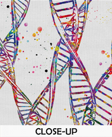 DNA Abstract Art Watercolor Print dna molecule Medical Wall Art Nurse Gift Medical Art Science Art Doctor Clinic Genetic Decor Biology-1028 - CocoMilla