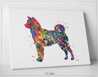 Shiba inu Dog Watercolor Print Shiba inu Playing Decor Dog Painting Gift Pet Doglover Nursery Puppy Pet Dogart Abstract Poster Dog Art-87 - CocoMilla