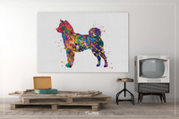 Shiba inu Dog Watercolor Print Shiba inu Playing Decor Dog Painting Gift Pet Doglover Nursery Puppy Pet Dogart Abstract Poster Dog Art-87 - CocoMilla