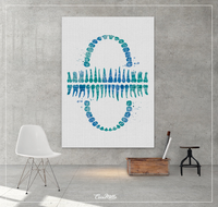 Tooth Chart Fresh Watercolor Print Tooth Anatomical Dental Clinic Decor Dentistry Student Medical Art Dentist Office Gift Doctor Art-1263 - CocoMilla