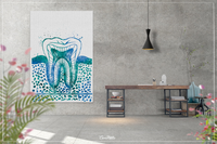 Molar Tooth Fresh Watercolor Print Tooth Anatomical Medical Art Dental Clinic Decor Dentistry Student Science Graduaiton Dentist Gift-1264 - CocoMilla