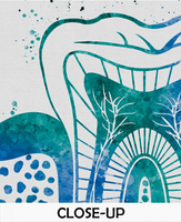 Molar Tooth Fresh Watercolor Print Tooth Anatomical Medical Art Dental Clinic Decor Dentistry Student Science Graduaiton Dentist Gift-1264 - CocoMilla