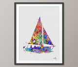 Sailboat Watercolor illustrations Coastal Living Art Print Wall Art Poster Giclee Wall Decor Art Home Decor Wall Hanging No 142 - CocoMilla
