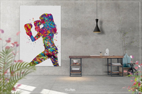 Boxing Girl Watercolor Print Martial Arts Nursery Fight Sports Gift Art Wall Art Wall Decor Female Woman Fighter Gift Sport Wall Hanging-928 - CocoMilla