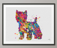 Westie Dog Watercolor Print Set Dog Art West Highland Terrier Animal Poster Doglover Gift Dog Lover Terrier Gift Poster Wall Art Decor-1602 - CocoMilla