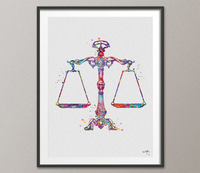 Lawyer Office Decor Watercolor Prints Set of 3 Law Student Gift Pass the Bar Lady Justice Scales Of Justice Gavel Graduation Gift Judge-24 - CocoMilla