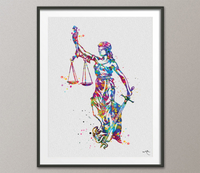 Lawyer Office Decor Watercolor Prints Set of 3 Law Student Gift Pass the Bar Lady Justice Scales Of Justice Gavel Graduation Gift Judge-24 - CocoMilla
