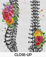 Spine Floral Watercolor Print Human Spine Anatomy Flowers Medical Art Medicine Neurology Neurosurgeon Neurologist Doctor Clinic Office-1358 - CocoMilla