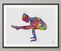 Yoga Art, Yoga Print, Yoga Watercolor, Yoga Pose, Tittibhasana, Yogi, Yoga Decor, Firefly Pose, Yoga Wall Decor, Yoga Wall Hanging, Gift-867 - CocoMilla