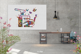 Dentist Chair and Butterfly Watercolor Print Dental Tools Tooth Medical Art Teeth Clinic Decor Gift Dentist Dentistry Office Wall Art-1402 - CocoMilla
