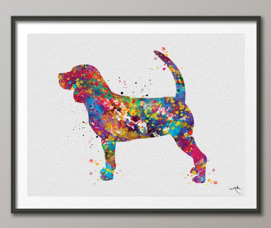 Beagle Dog Art Watercolor Dog Print Pet Gift Pet Dog Love Friend Dog Beagle Poster Puppy Gift Dog Art Wall Art Doglovers Gift Dog Print-981 - CocoMilla