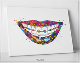 Tooth Bracelet Dentist Art Watercolor Print Tooth Teeth Anatomical Dental Office Dentistry Dental Art Implant Orthodontic Orthodontist-560 - CocoMilla