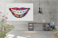 Tooth Bracelet Dentist Art Watercolor Print Tooth Teeth Anatomical Dental Office Dentistry Dental Art Implant Orthodontic Orthodontist-560 - CocoMilla