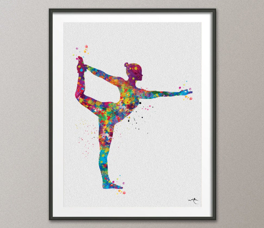 Natarajasana, Yoga Pose, Yoga Poster, Yoga Pose, Yoga Print, Yoga Watercolor, Yoga Studio, Yoga Decor, Lord of the Dance, Yogi Gift-1203 - CocoMilla