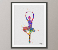 Ballerina Watercolor Print Set, Ballet Art, Dance Studio, Modern Home Decor, Teen Decor, For Girls, Home Decor, Dancer Wall Hanging, Dance - CocoMilla