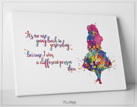 Alice in Wonderland Quote Watercolor Print Archival Fine Art Print Nursery Wall Art Wall Decor Art Home Decor For Girls Wall Hanging-822 - CocoMilla