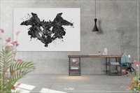 Rorschach inkblot test 1 Black Watercolor Print Psychology Psychiatry Wall Art Psychotherapist Psychologist Gift Medical Art Clinic Decor-7 - CocoMilla