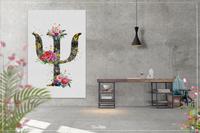 Psychology Symbol Floral Watercolor Print Psychiatry Wall Art Psychotherapist Psychologist Gift Medical Art Clinic Office Decor Flowers-1345 - CocoMilla