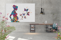 Pregnant Mom and Butterfly Watercolor Print Pregnancy Gift Obstetrician Nursing Baby Shower New Mum Art Clinic Midwife Gift OBGYN Gift-1331 - CocoMilla