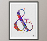Ampersand Typography Poster Watercolor Print Wedding Gift Print Children's Wall Art Wall Decor Art Home Decor Wall Hanging No 348 - CocoMilla