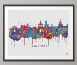 Palermo Skyline, Palermo Italy, Palermo Watercolor Print, Italy Print, Wedding Gift, Travel Decor, Travel Gift, Tourism, Wall Hanging-910 - CocoMilla