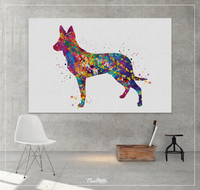 Dutch Shepherd Dog Watercolor Dog Print Dog Gift Pet Dog Love Puppy Friend Police Dog Animal Dog Poster Dog Art Wall Hanging Wall Decor-1280 - CocoMilla