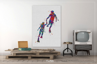 Scuba Diving Couple Watercolor Print Personalised Gift Coastal Wall Art Print Wall Art Diving Wedding Gift Valentine's Gift Wall Hanging-834 - CocoMilla