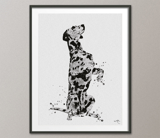 Dalmatian Dog Watercolor Print Pooch Pet Gift Dog Love Puppy Friend Dog Art Customizable Animal Poster Dalmatian Personelized Dogart-1564 - CocoMilla