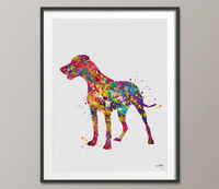 Hungarian Vizsla Dog Watercolor Print Magyar Dog Pet Gift Dog Love Puppy Friend Dog Art Customizable Animal Poster Vizsla Poster Dogart-1449 - CocoMilla