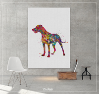 Hungarian Vizsla Dog Watercolor Print Magyar Dog Pet Gift Dog Love Puppy Friend Dog Art Customizable Animal Poster Vizsla Poster Dogart-1449 - CocoMilla