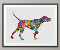 English Pointer Watercolor Print Dog Art Custom Dog Portrait Pet Dog Love Animal Dog Painting Doglover Gift Personelize Decor Poster-1454 - CocoMilla