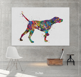 English Pointer Watercolor Print Dog Art Custom Dog Portrait Pet Dog Love Animal Dog Painting Doglover Gift Personelize Decor Poster-1454 - CocoMilla