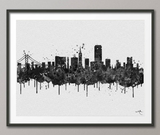 San Francisco Skyline Watercolor Print Wedding Gift Poster Travel Wall Decor Traveller Home Decor Wanderlust California Cityscape Print-378 - CocoMilla