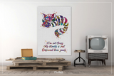Cheshire Cat Crazy Quote Alice in Wonderland Watercolor Print Funny Gift Print Nursery Kids Bedroom Wall Art Art Home Decor Wall Hanging-554 - CocoMilla