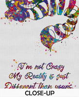 Cheshire Cat Crazy Quote Alice in Wonderland Watercolor Print Funny Gift Print Nursery Kids Bedroom Wall Art Art Home Decor Wall Hanging-554 - CocoMilla
