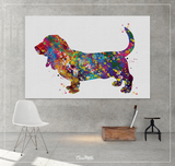 Basset Hound Dog Watercolor Dog Print Basset Hound Pet Dog Love Puppy Friend Animal Dog Pet Art Dogart Basset Hound Poster Dog Art-1443 - CocoMilla