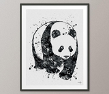 Panda Watercolor Print Panda Bear Animal Art Nursery Decor For Kids Art Print Street Wall Decor Art Kids Art For Kids Wall Hanging [No 723] - CocoMilla