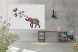 Elephant Spraying Butterfly Art Print Watercolor Painting Wedding Gift idea Wall Art Nursery Wall Decor Art Home Decor Wall Hanging [NO 281] - CocoMilla