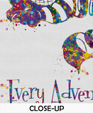 Cheshire Cat Adventure Quote Watercolor Print Alice in Wonderland Alice Print Nursery Kids Wall Art Nerd Home Decor Alice Wall Hanging-230 - CocoMilla