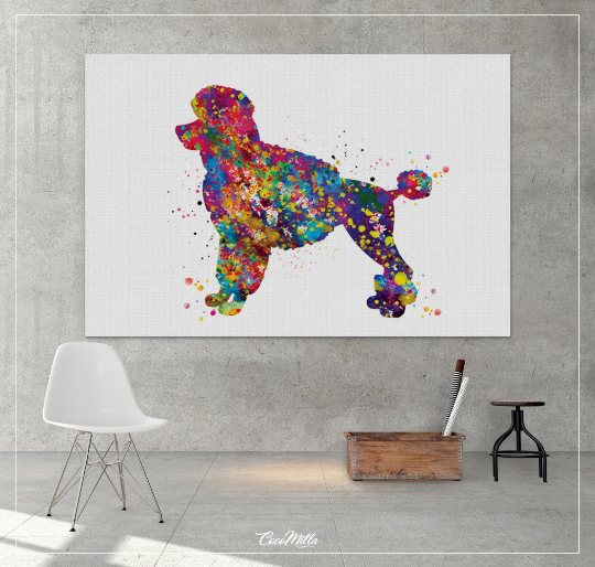 Poodle Dog Watercolor Print Dog Lovers Gift Dog Art Print Animal Lover Nursery Wall Art Wall Decor Art Home Decor Wall Hanging 1248