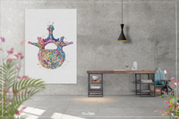Lumbar Vertebra Superior View Watercolor Print Anatomy Medical Art Vertebral Bones Vertebral Column Spinal Cord L4 L5 Orthopedic Art-1481 - CocoMilla