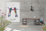 Scuba Diving Couple Watercolor Print Personalised Scuba Diving Couple Print Wall Art Diving Wedding Gift Valentine's Gift Wall Hanging-1422 - CocoMilla