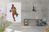 Rugby Player Art Watercolor Print Gift Man Boy Nursery Dorm Room Ball Poster Wall Art Wall Decor Run With Your Heart Sport Wall Art-1310 - CocoMilla