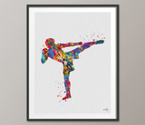 MMA Mixed Martial Arts Watercolor Print Karate Gift Fight Sports Art Wall Art Wall Decor MMA Fighter Gift Decor Karate Sport Wall Art-1420 - CocoMilla