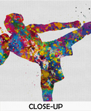 MMA Mixed Martial Arts Watercolor Print Karate Gift Fight Sports Art Wall Art Wall Decor MMA Fighter Gift Decor Karate Sport Wall Art-1420 - CocoMilla